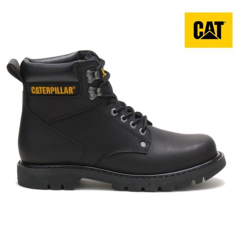CAT Second Shift Men's Work Boots Black (AU P-496) Australia